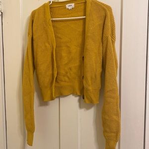 Mustard Yellow 3 Button Cardigan
